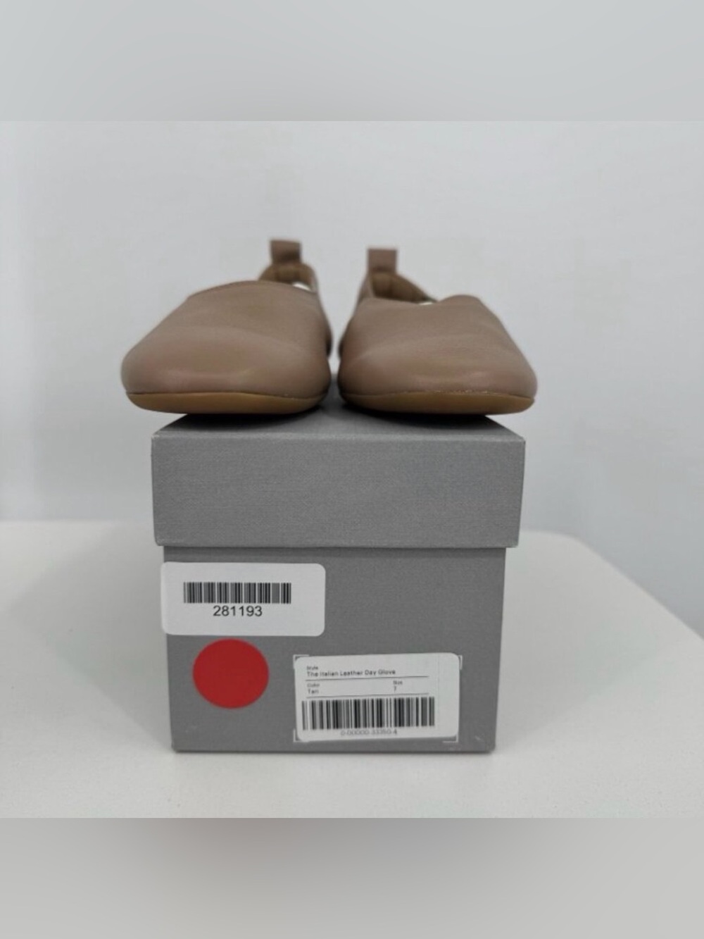 Everlane The Italian Leather Day Glove Flats in Tan-Brown sz 7 Women's euc - Picture 4 of 6